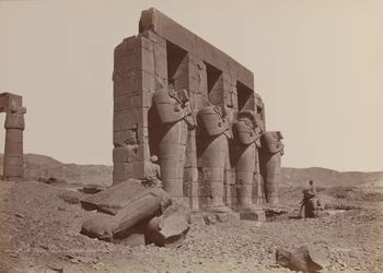 Thebe, Temple of Ramasseum, Shattered Colossi, 1870-talet.