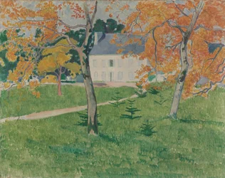 Hus bland träd- Pont-Aven
