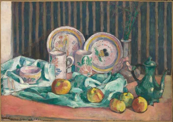 Stilleben med äpplen och frukträtter, c.1906
