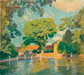 Byns damm, Upton Grey, cirka 1914