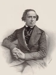 Porträtt av kompositören Giacomo Meyerbeer 1791-1864, 1857.