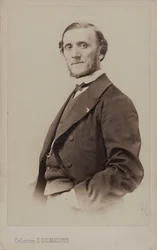 Porträtt av pianisten och kompositören Jean-Henri Ravina 1818-1906.