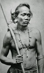 Vietnamesisk eller kambodjansk stamhövding, ca 1870-talet