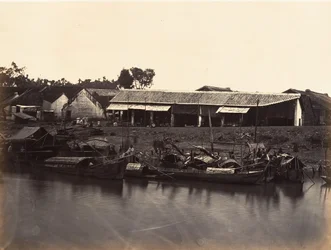 Utsikt över den kinesiska staden Cholen Blad nr 2, Saigon, Cochinchina, 1866.