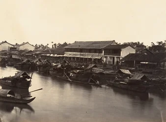 Utsikt över den kinesiska staden Cholen Blad nr 3, Saigon, Cochin Kina, 1866.