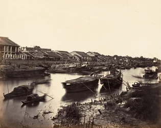 Utsikt över den kinesiska staden Cholen Blad nr 5, Saigon, Cochinchina, 1866.