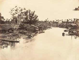 Utsikt över den kinesiska staden Cholen Blad nr 6, Saigon, Cochin Kina, 1866.