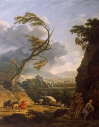 Noon on Earth, Gale av Emile-Jean-Horace Vernet (1789-1863)