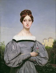 Porträtt av Louise Vernet (1814-45), konstnärens dotter