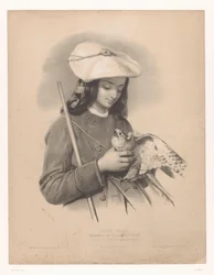 Herde från Pyrenéerna med en falk i händerna Pâtre des Pyrenees (Ossun) (titel på objekt) Studier av utvalda artister (serietitel) Etudes choisies (serietitel på objekt)