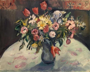 Blommor (tulpaner och prästkragar)