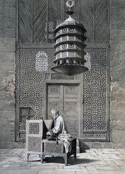 Sultan Barqouqs gravmoské (Barquq) Kairo, Egypten: dörren till gravkammaren