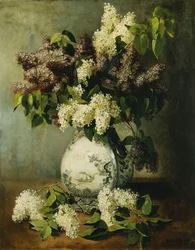 Lila i en Delft vas, 1895