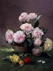 Romantiska rosor. Målning av Emile Vernon (1872-1919) Privat samling.