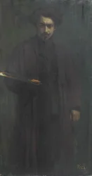 Självporträtt, Emilio Rizzi (olja på duk)