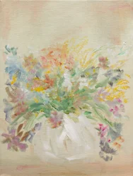 Färgglad blomsterbukett