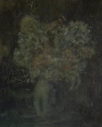 Mörkt blomsterstilleben