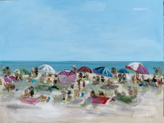 En färgsprakande dag på stranden
