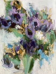 Måleriska lavendelblommor