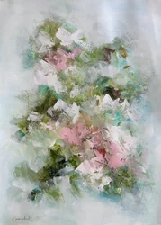 Mjukt rosa trädgård