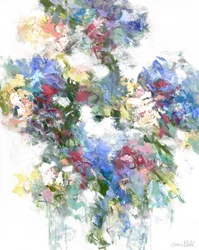Livfull abstrakt blomsterkonst