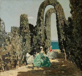 Maskerade damer, ca. 1909.