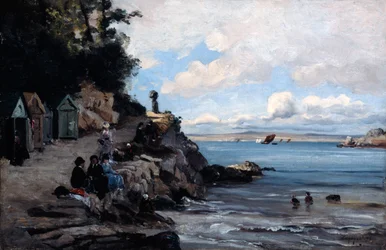 Lördag på Womans Bathing Beach, 1876.