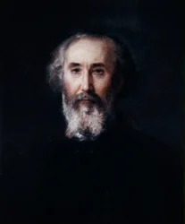 Självporträtt av konstnären Emmanuel Lansyer, 1800-talet