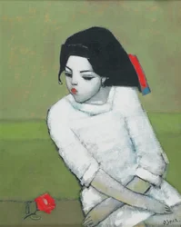 Lizzie i vitt (olja ombord)