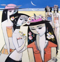 Us Three and Two Others, 2008 (olja på duk)