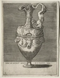 Ewer prydd med delfiner, 1543.