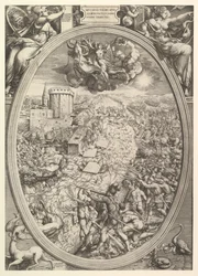 Slaget vid Mühlberg med Charles V:s armé som korsade floden Elbe, 1551.