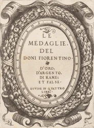 Titelskylt: De florentinska Doni-medaljerna, ca. 1548.