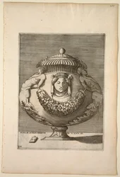 Vas dekorerad med figurer, Rinceaux och festonger