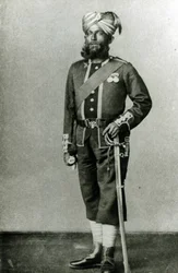 Bengal infanterist, ca 1900 (s/v foto)