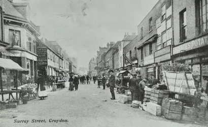 Britannia, Surrey Street, Croydon: gatumarknad, 1890