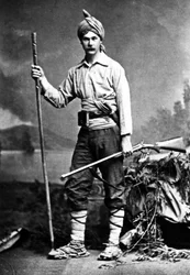 Brittisk jägare i Indien, ca 1870-talet
