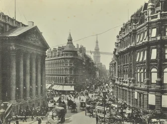 Cheapside, från Mansion House, City of London, 1885