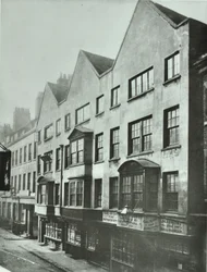 Fetter Lane, baksidan av Barnards Inn, City of London, 1879