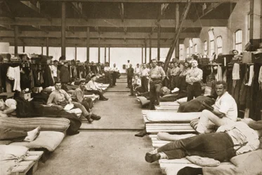 General Quarters, Handforth, illustration från tyska fångar i Storbritannien (fotogravyr)