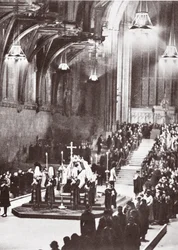George V liggande i staten i Westminster Hall, 1936