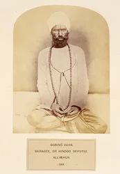 Govind Doss, Bairagee eller Hindoo Devotee, Allyghur, från The People of India, av J. Forbes Watson, publicerad 1868 (albumtryck)