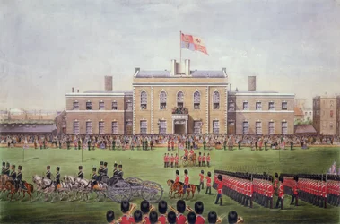 Grand Parade of the Hon Artillery Company, indgraveret af H. Billingsley efter et fotografi af Coleman, 1865 sverige