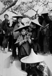 Grupp kvinnor i Hong Kong