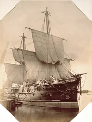 HMS Triumph, 1870 (sepiafoto)