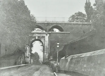 Highgate Archway, Archway Road Bridge: allmän bild av den gamla bron, 1896