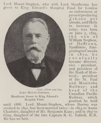 Lord Mount-Stephen, Munificent donator till King Edwards Hospital Fund