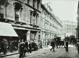 Old Broad Street, ingång till Stock Exchange, City of London, 1890