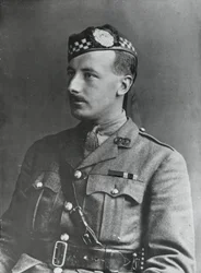 Porträtt av kapten Arthur Henderson VC, 2:a bataljonen Argyll och Sutherland Highlanders, 1915