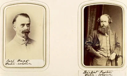 Porträtt av Carl Haas och Myles Birket Foster (sepiafoto)